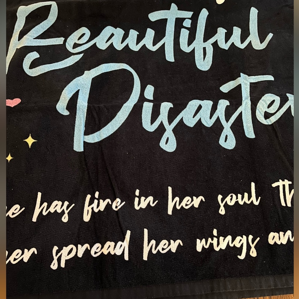 Beautiful Disaster Beach towel